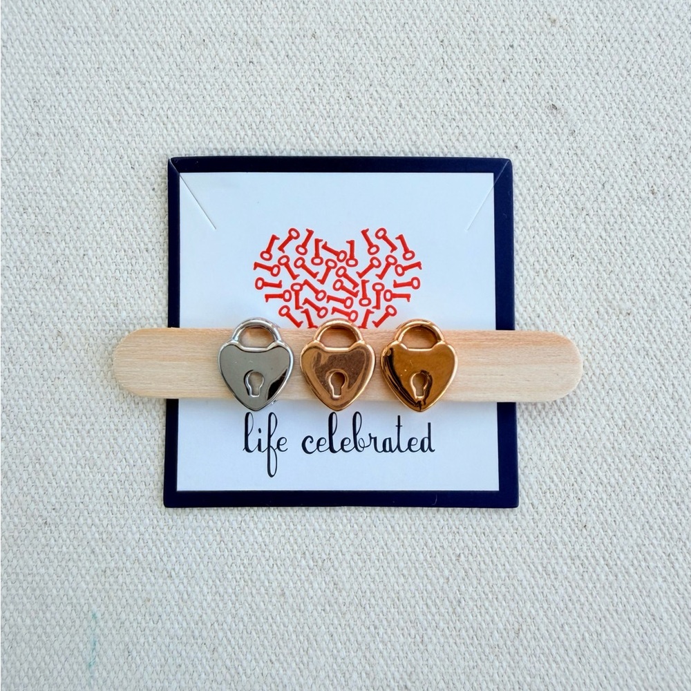 *Padlock Heart Charm* KEEP COLLECTIVE~Retired $14 each